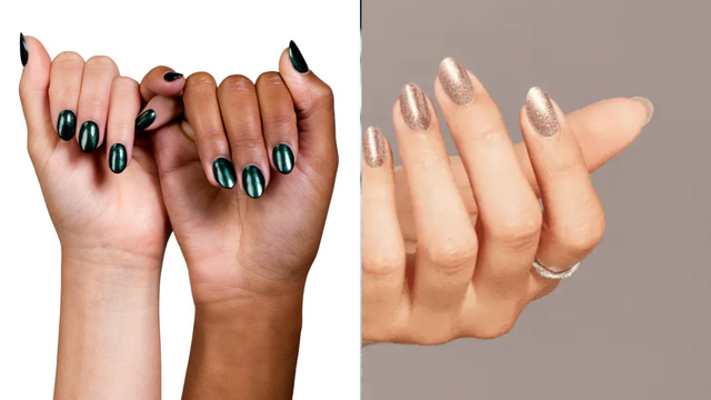 Shine Bright with Metallic Finish Nails