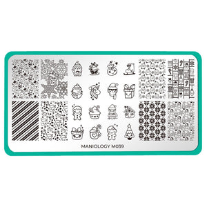 Maniology - Stamping Plate - Kawaii Christmas: Santa's Helpers #M039